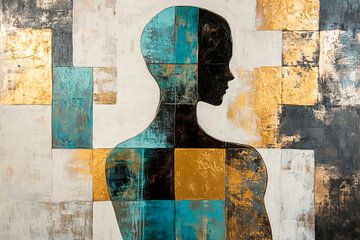 Mysterious silhouette - artwork Colours in the shade - by Poster Art Shop