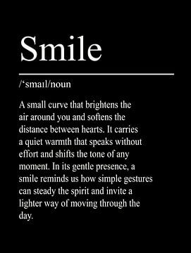 Smile Definition - Black by WordsThatInspire