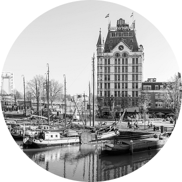 Het Witte Huis in de Oude Haven in Rotterdam in zwart/wit van MS Fotografie | Marc van der Stelt