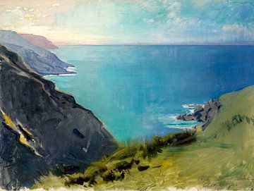 Lanscape Cornish Headlands. Oil painting  by Abbott Handerson Thayer by Dina Dankers