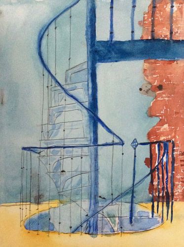 Wenteltrap in een oud gebouw