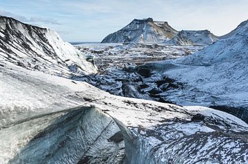 De Katla en de Mýrdalsjökull gletsjer op IJsland