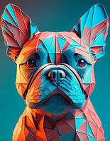Französische Bulldogge im grafischen digitalen Porträt