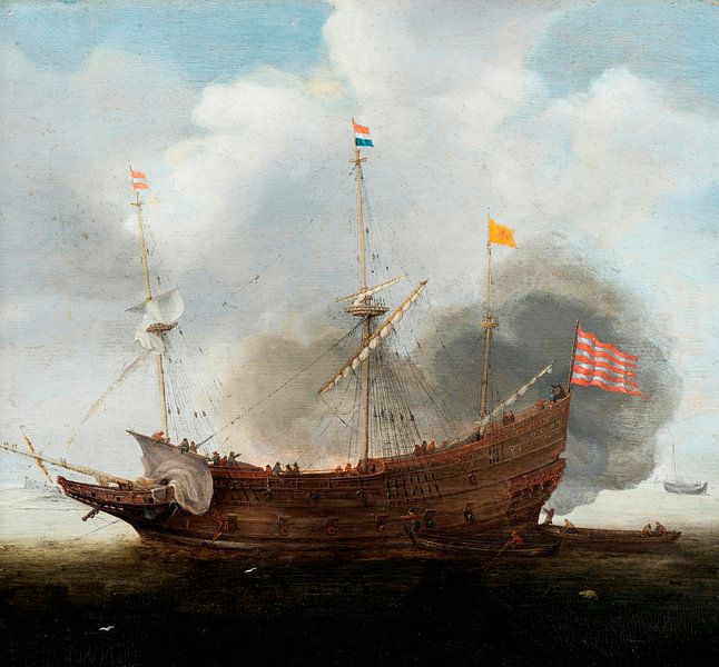 A Man o' War, Hendrick Cornelisz. Vroom by Masterful Masters