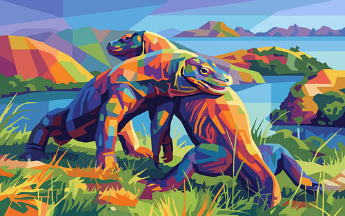KOMODO WPAP POP ART - METAL POSTER