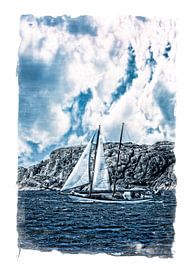 Summer sun and sailboat. by Karl Andrén