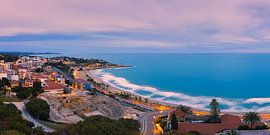 Panorama et coucher de soleil à Tarragone, en Espagne
