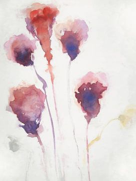 Aquarell-Blumen von Angel Estevez