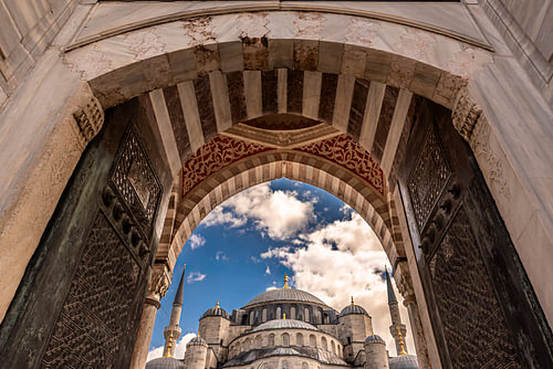 Entrance to the Blue Mosque in Istanbul