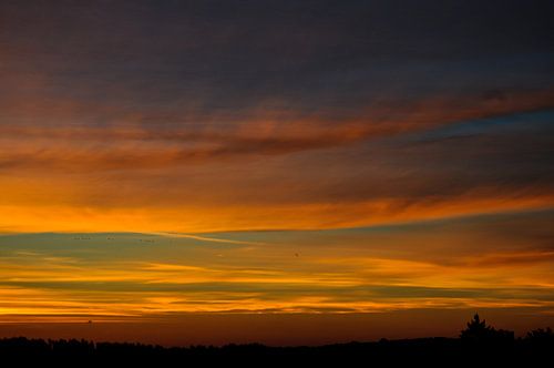 Stimmungsvoller Sonnenaufgang über Vilmnitz, Putbus