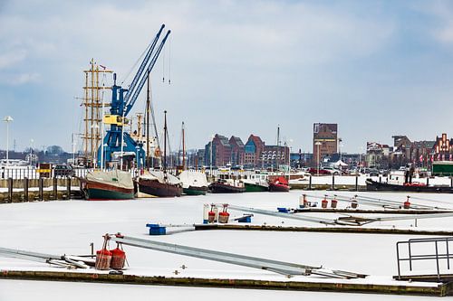 Winter im Stadthafen in Rostock
