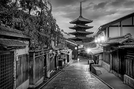 Kyoto Japan schwarz-weiß