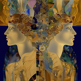 Fille en or sur Ton Kuijpers