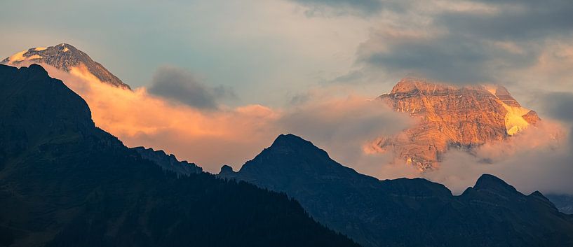 Coucher de soleil dans l'Oberland bernois par Henk Meijer Photography
