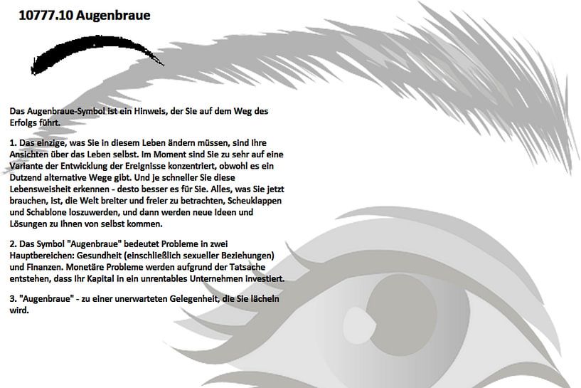 Sourcil 10777.10 par Vladimir Zykunov