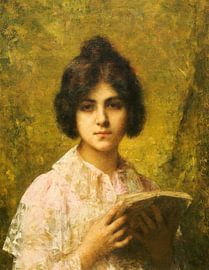 Alexei Alexevich Harlamoff,Junge Frau mit Buch