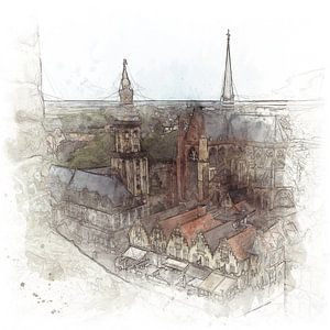Veurne from the Sint-Niklaas tower