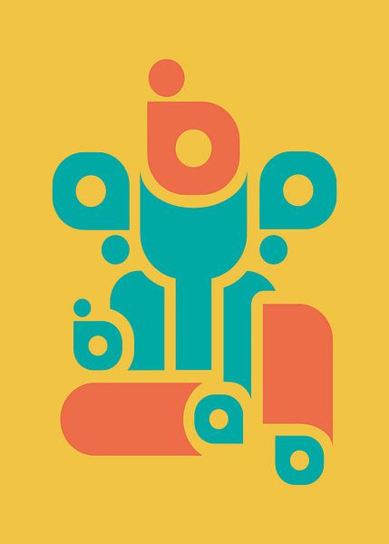 Abstract Geometric Ganesha by Art Kingdom