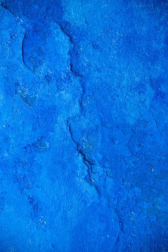 Karakteristieke Griekse blauwe muur