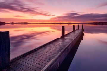 Dawn at the Lauwersmeer by Ton Drijfhamer