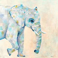 Elephant in pastel