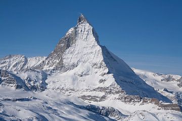 Matterhorn in de winter, Zermatt, Wallis, Zwitserland van Torsten Krüger