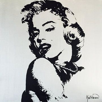 Marilyn MONROE "Glamour" van Kathleen Artist Fine Art
