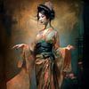 Geisha, in pose van Carla van Zomeren