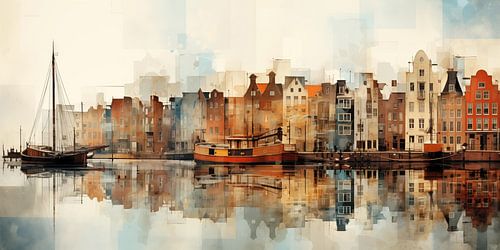 Häuser am Kanal von Bert Nijholt