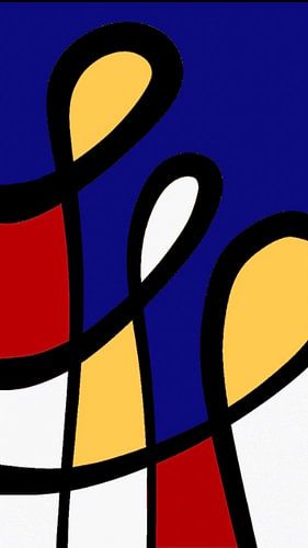 Fraternité - Dessin au trait abstrait