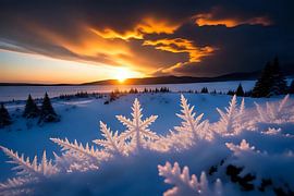 Glowing horizon in the frost by Jean Pierre