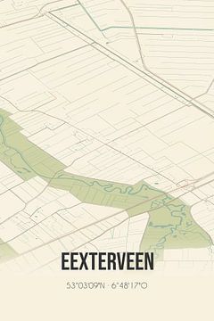 Vintage landkaart van Eexterveen (Drenthe) van Rezona