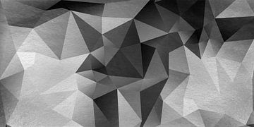 Abstracte geometrie. Driehoeken in zwart en wit. van Dina Dankers