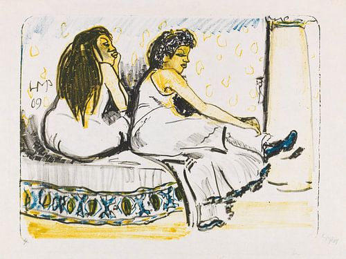 Max Pechstein, In de harem, 1909