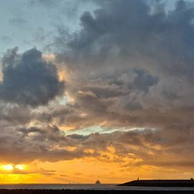 Coucher de soleil sur le kaloot sur Niek Traas