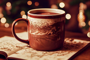 Tasse mit Heißen Kakao Hintergrund Illustration