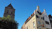 Buitenkerk met gevels Oudestraat Kampen van Gerrit Veldman thumbnail