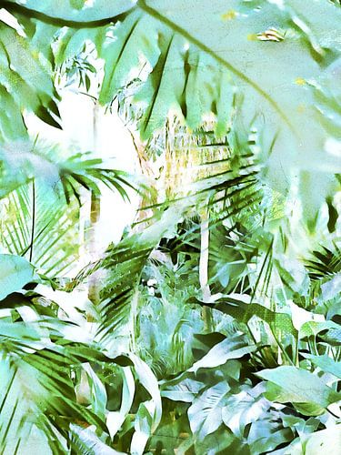 Palmtuin Schilderij op Canvas