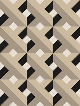 Abstrakte geometrische Formen in erdigen Farben - Janpandi-Stil / Skandinavisch 11 von Kjubik