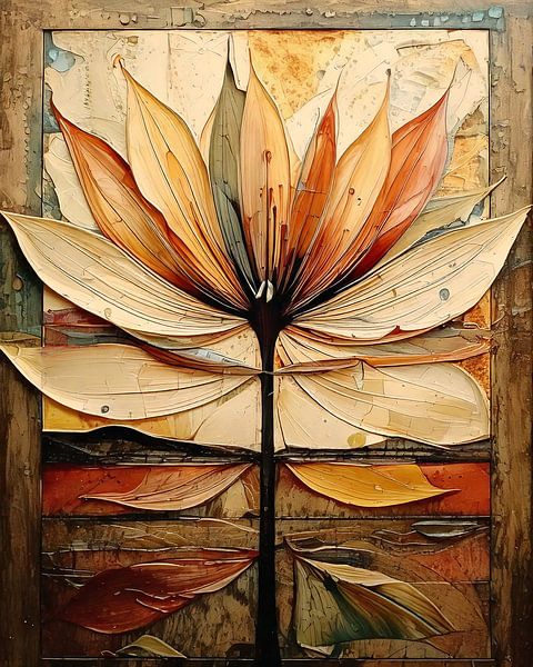 aardetinten - Lotus Abstract art 07 par TW living