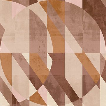 Mid Century Bauhaus-vormen in aardetinten van Dina Dankers