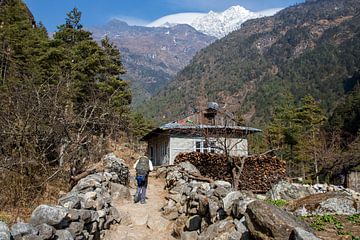 Wandel in de Himalaya, Nepal Azie van Ton Tolboom