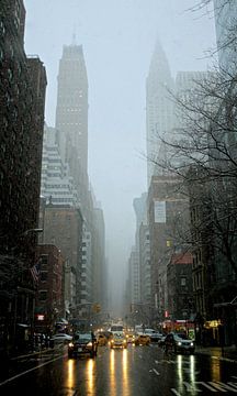'Chrysler Building en regen', New York  van Martine Joanne