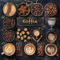 poster for coffee bar or restaurant focusing on coffee