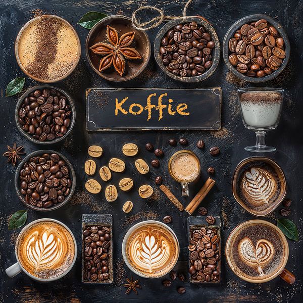 poster for coffee bar or restaurant focusing on coffee by Margriet Hulsker