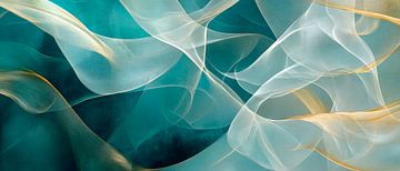 Zachte golven van mist en licht van Poster Art Shop
