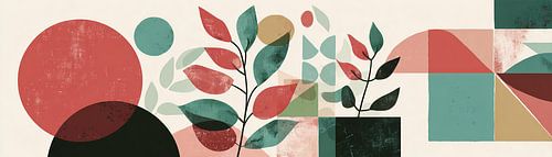 Geometric Leaves and Shapes by ARTEO Paintings