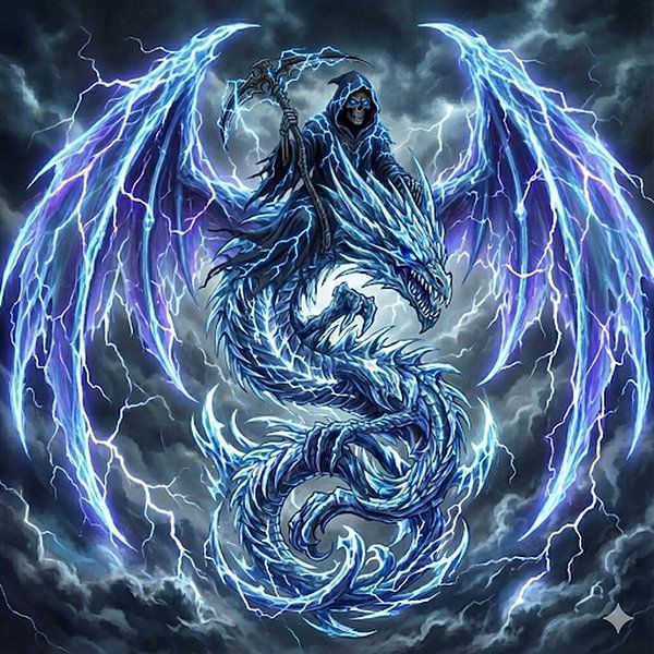 Dragon de foudre de la Faucheuse par Franz Barth