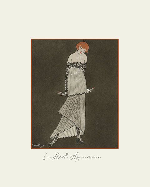 La belle appearance - avondjurk, historische mode, feestelijk Art Deco Advertentie 1920s, elegant van NOONY