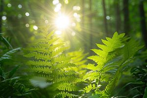 Magisches Licht im Wald